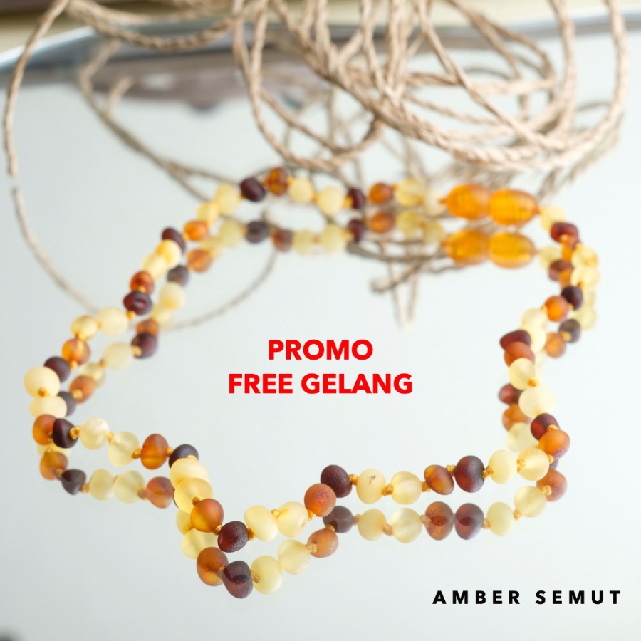 Kalung Amber Baltic Light Multicolor Matte by AMBER SEMUT