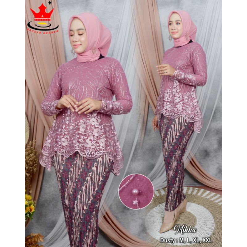 Set kebaya modern brokat tulle / kebaya wisuda / kebaya muslim