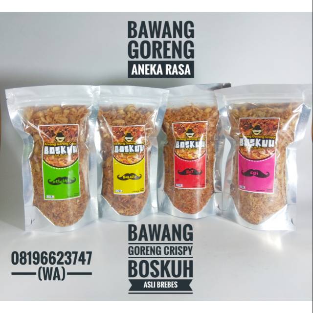 

Bawang Goreng Brebes Asli Crispy BOSKUH