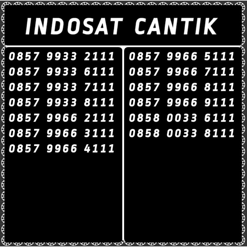 Nomor cantik indosat im3