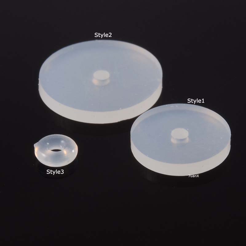 5 Pieces Transparent Piercing Healing Silicone Pads for Fixing Back of Earrings