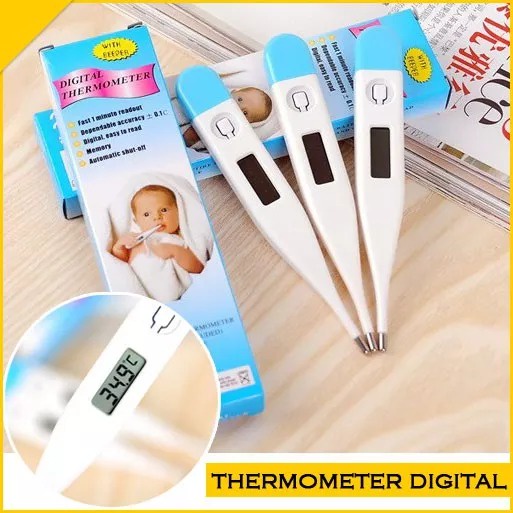 Thermometer Digital Badan Panas Deteksi Celcius Otomatis Termometer Cek Suhu Tubuh With Beeper Termometer Suhu Tubuh