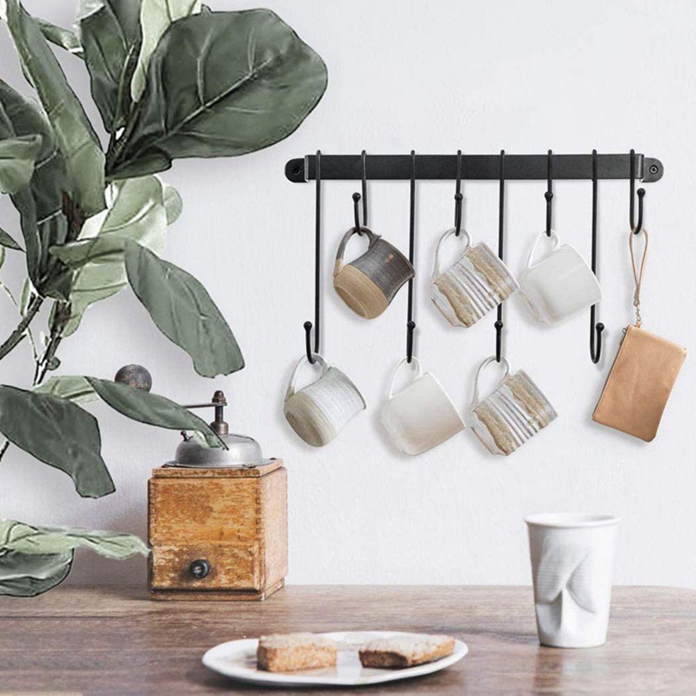 [Elegan] Coffee cup holder wall mounted hanging Dengan Sekrup Dekorasi Rumah Rak Penyimpanan Untuk Kopi mug mug Rak Dinding