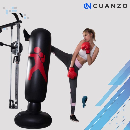 Vertical Punching Bag Tiang Samsak Inflatable 1.6M / Alat Samsak berdiri Anak Dewasa / Samsak Angin Berdiri Standing Bahan PVC Untuk Latihan Beladiri Pukulan Boxing Tendang / Samsak Sansak Tinju Taekwondo Karate Silat Boxing Standing Asli Murah Original