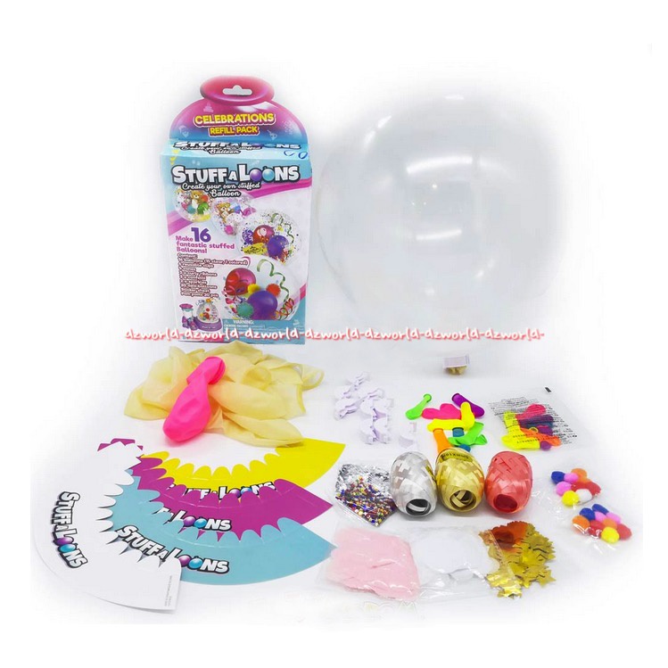 Stuffaloons 16pcs Create Your Own Stuffed Ballon Happy Birthday Hiasan Balon Pesta Ultah Ulang Tahun