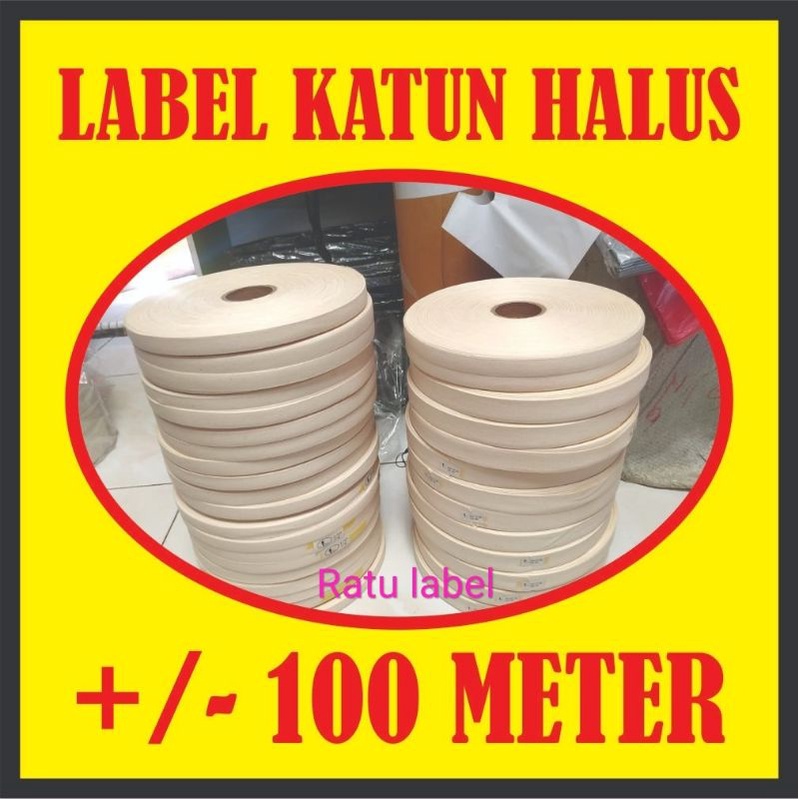 Jual Label Pita Katun Polos Cream Lebel Cm Cm Cm Cm Cm M