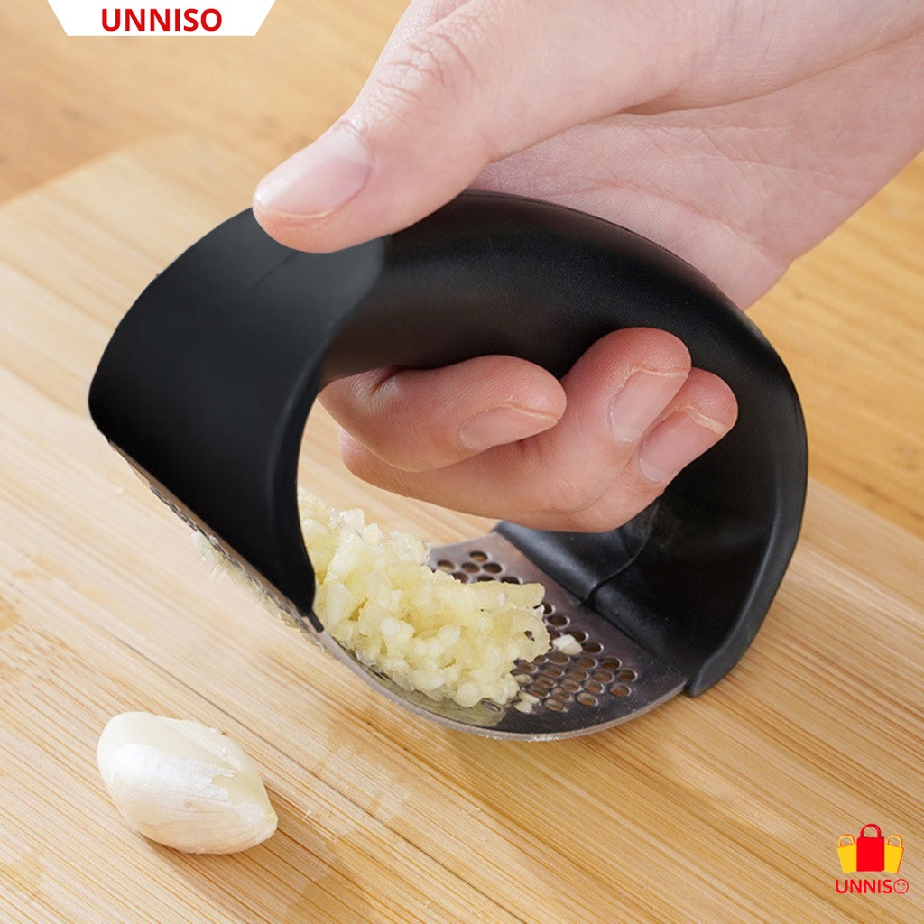 UNNISO - Garlic Press Crusher Alat Penghancur Penghalus Bawang Putih