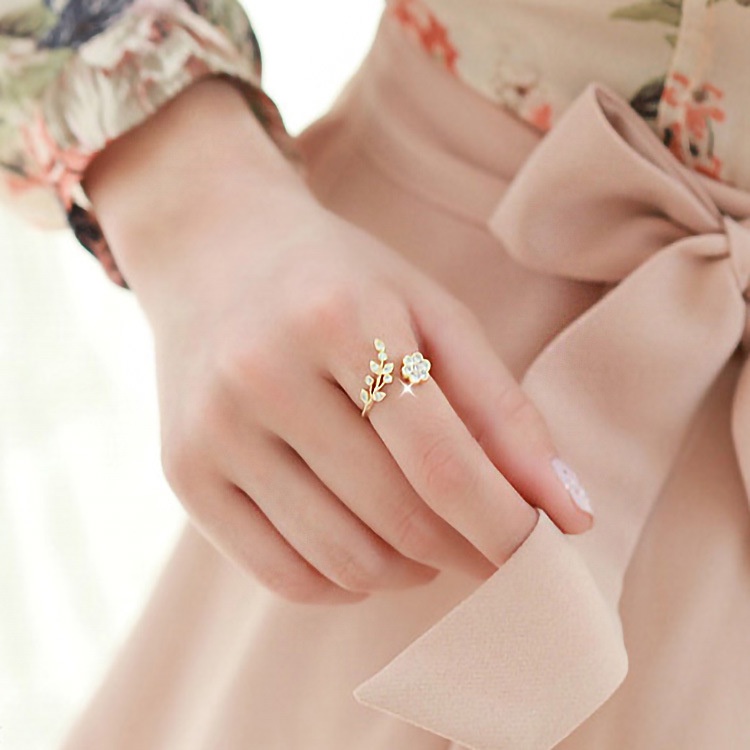 Cincin Fashion Ring bentuk Bunga Nature flower beauty model korea terbaru cantik imut lucu