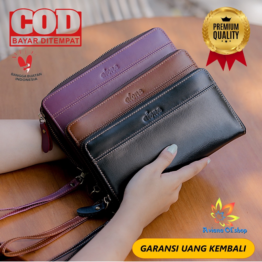 Dompet Panjang Wanita Branded Kulit Original Resleting Terbaru Wallet Donpet Organizer Bulanan Walet