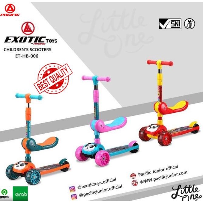 scooter anak roda 3 otoped skuter lipat duduk - EXOTIC PACIFIC Junior