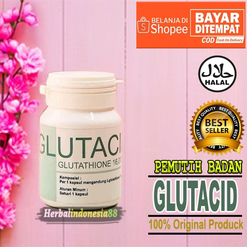 100% ASLI NEW PRODUCT  GLUTACID HERBAL ORIGINAL PEMUTIH BADAN ASLI