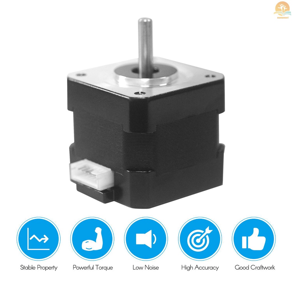 3D Printer Parts 42-40 Stepper Motor 2 Phase 1.8 Degree Step Angle 0.4N.M 1A Step Motor (17HS4401) for Creality CR-10 CR-10S Ender 3 3D Printer