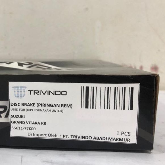 Disc Brake Piringan rem belakang Grand Vitara 55611-77K00 Trivindo