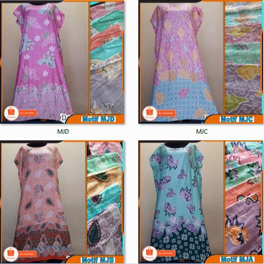 Daster Midi Jumbo Adem Ecer Grosir bs pilih motif murah bali karakter bunga ibu panjang hamil ld 120-GROSIR 5 PCS