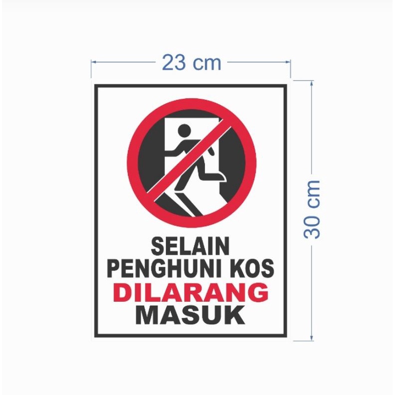 Jual Stiker Penghuni Kos Dilarang Masuk Shopee Indonesia 1028