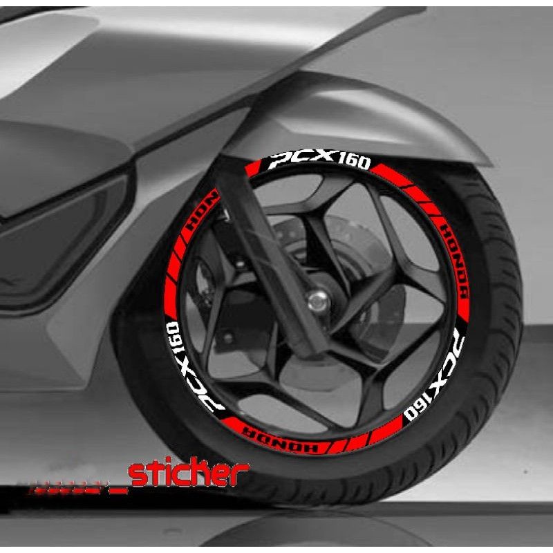 sticker velg motor  HONDA PCX 160cc sticker velg Honda pcx