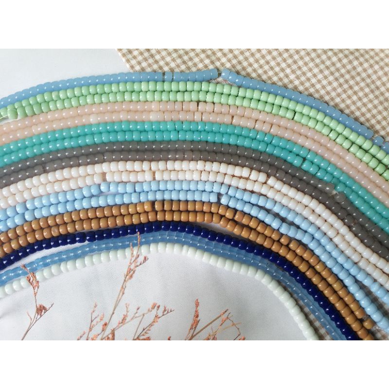 batu keramik tabung batu keramik gepeng manik strap masker manik gelang murah