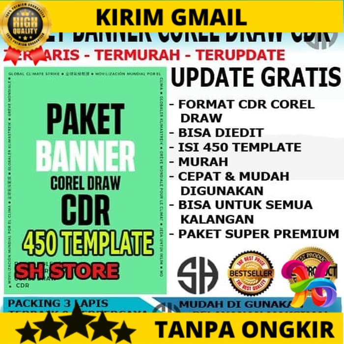 Paket Template Desain Spanduk / Banner Design Siap Edit Format CDR