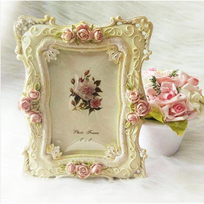 Unik Frame Foto Motif Bunga Shabby Pigura Bingkai Foto Dekorasi Foto Murah Shopee Indonesia