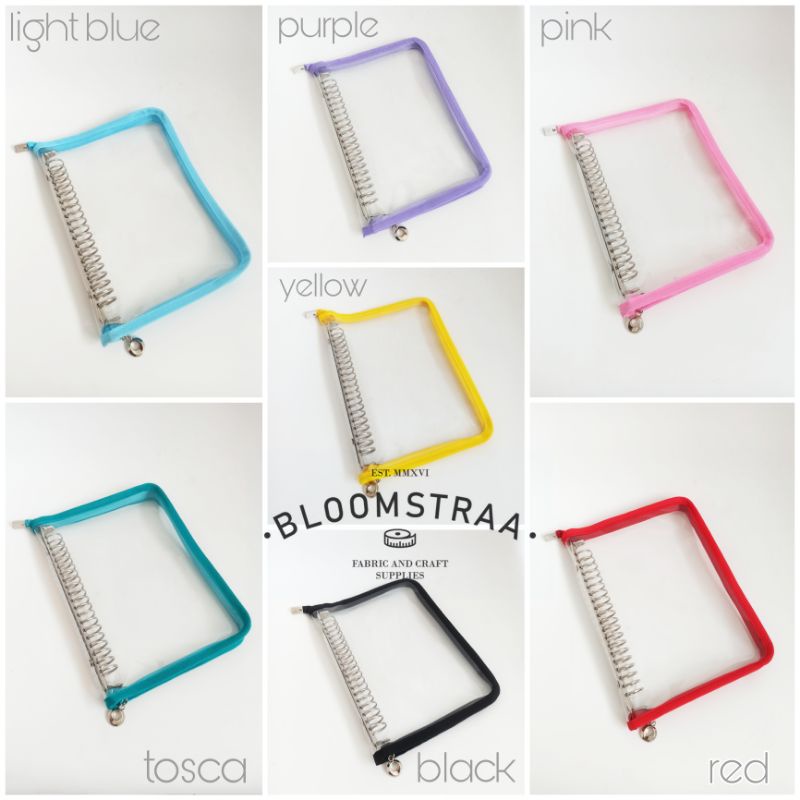 A5R20 Clear Cover Binder Zipper A5 Ring 20 Loose Leaf Mika PVC Transparan