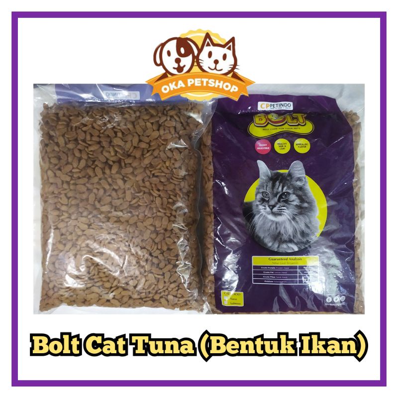 Bolt Cat Tuna Bentuk Ikan 800gr - Maknana Kucing