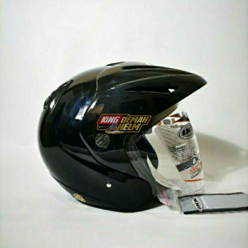 HELM INK CX22 BLACK METALIK ORIGINAL HELM HALF FACE INK CX 22 HITAM METALIK ORI HELM INK TOPI ASLI