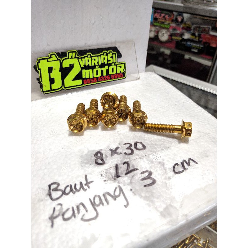 baut probolt 8x30 baut 12 panjang 3cm