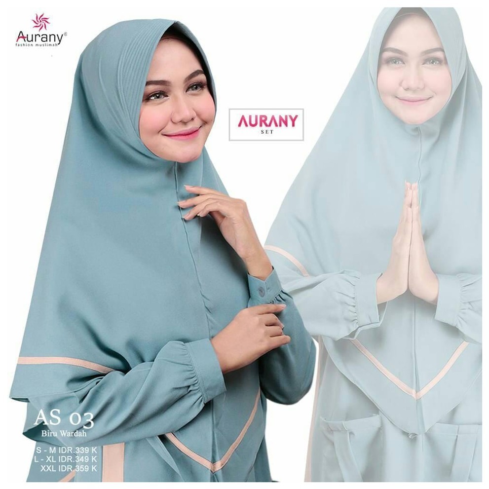 GAMIS AS 03 WARDAH 1 SET KHIMAR II  AURANY