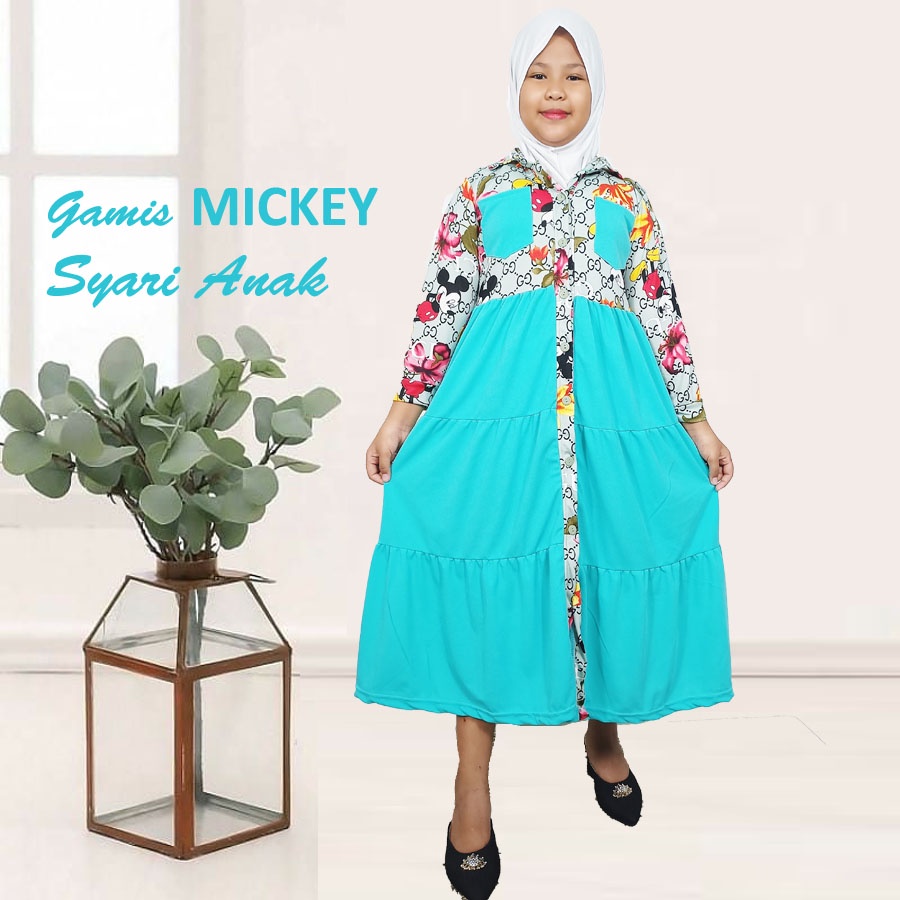 CARLINA GAMIS MICKEY SYARI LOLY ANAK 3-12tahun