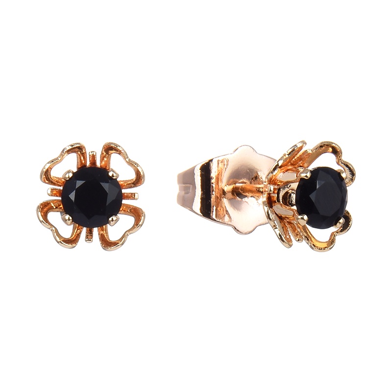 COD anting titanium wanita emas muda anti karat dewasa tusuk korea asli panjang dan luntur korea style selamanya dewasa 71e 1-71e-Hitam