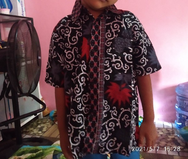 Batik Couple Keluarga Sania Ruffle Ori Ndoro Jowi Dnt Kembang Langit