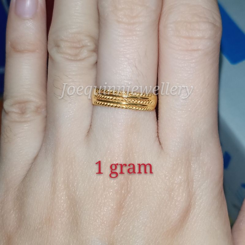 Cincin emas muda ulir dewasa uk 8-11