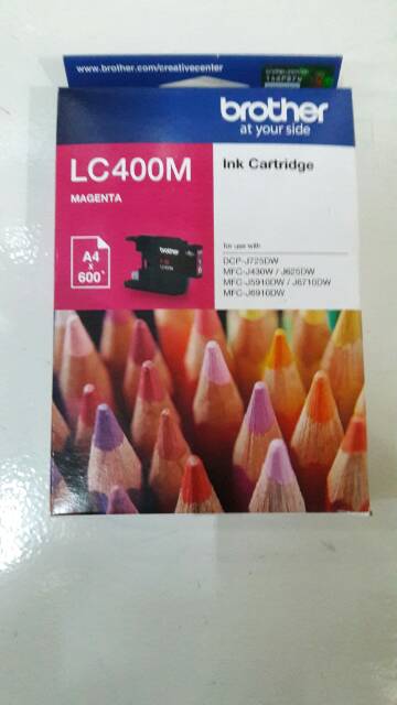 Tinta Printer Brother LC400 (B/C/M/Y) ORIGINAL