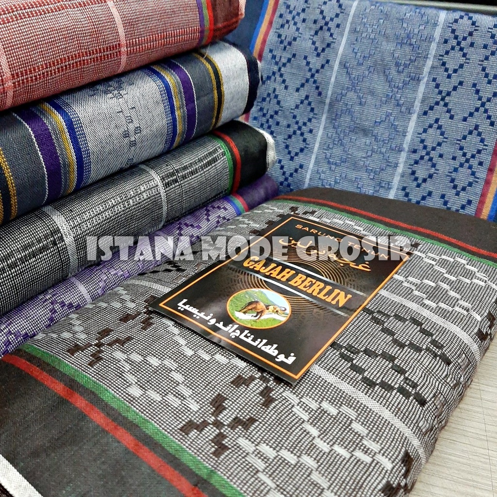 SARUNG TENUN PRIA GAJAH BERLIN EKONOMIS ORIGINAL PLUS KOTAK DUS