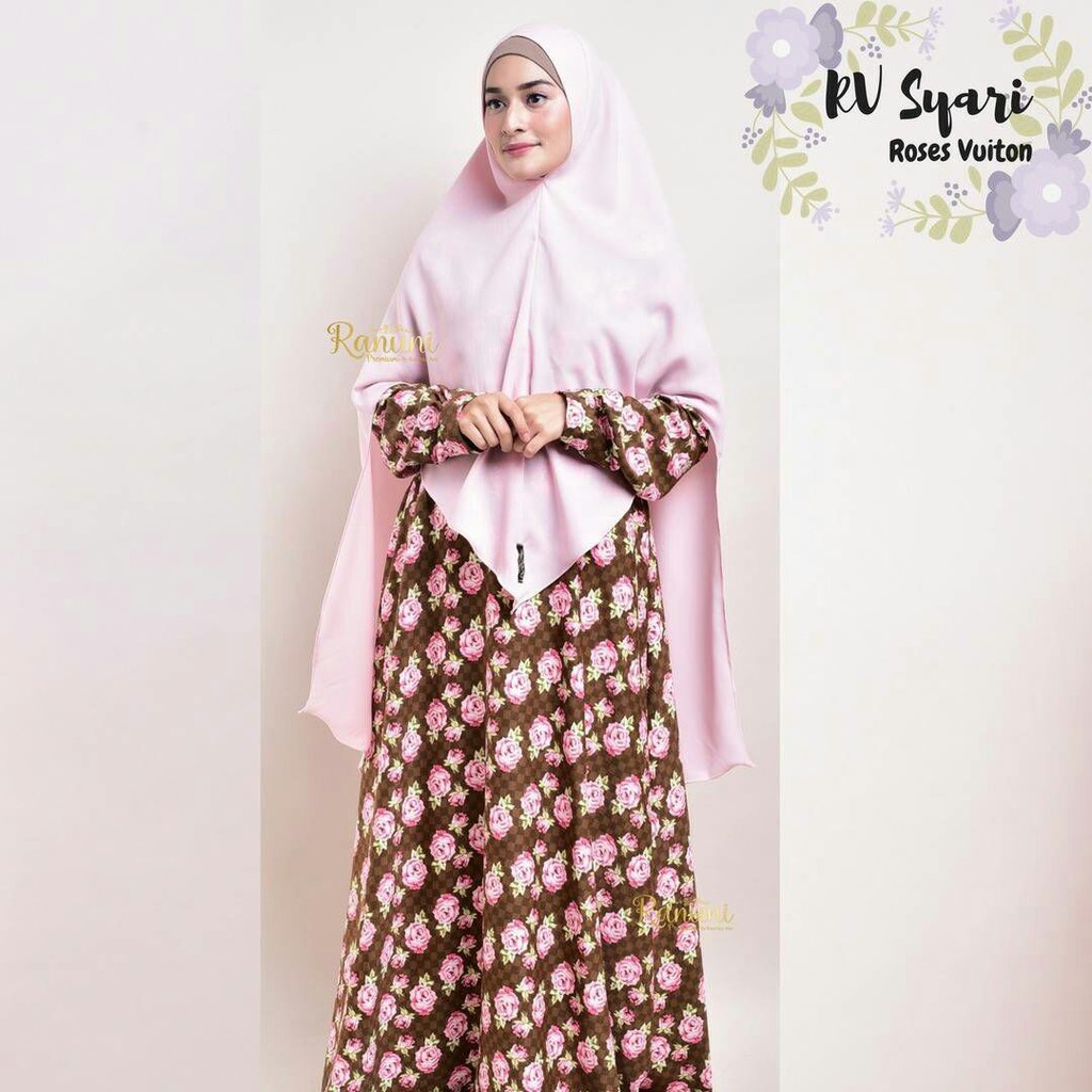 Gamis Roses Vuitton (RV) by ranuni gamis busui,gamis syari,gamis satu set,gamis edisi lebaran.