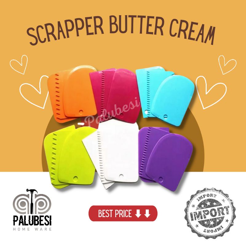 Jual Pcs Butter Cream Scrapper Plastict Scrapper Isi Butter