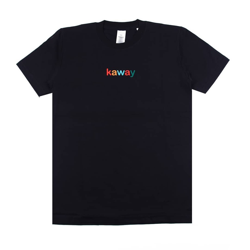 KAOS T-SHIRT PRIA WANITA - KAWAY 4C MAPS BLACK