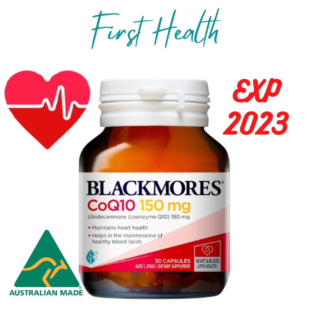 Jual Blackmores Coq10 150Mg Coenzyme Q10 150 Mg High Potency Isi 30 / 125  Bukan 75Mg 75 Mg Blackmores Q10 Indonesia|Shopee Indonesia