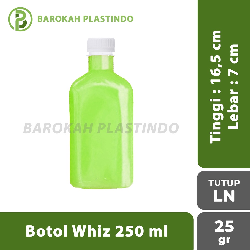 (PRE-ORDER) Botol Whiz 250 ml / Botol Plastik 250 ml / Botol Gepeng 250 ml / Botol 250 ml