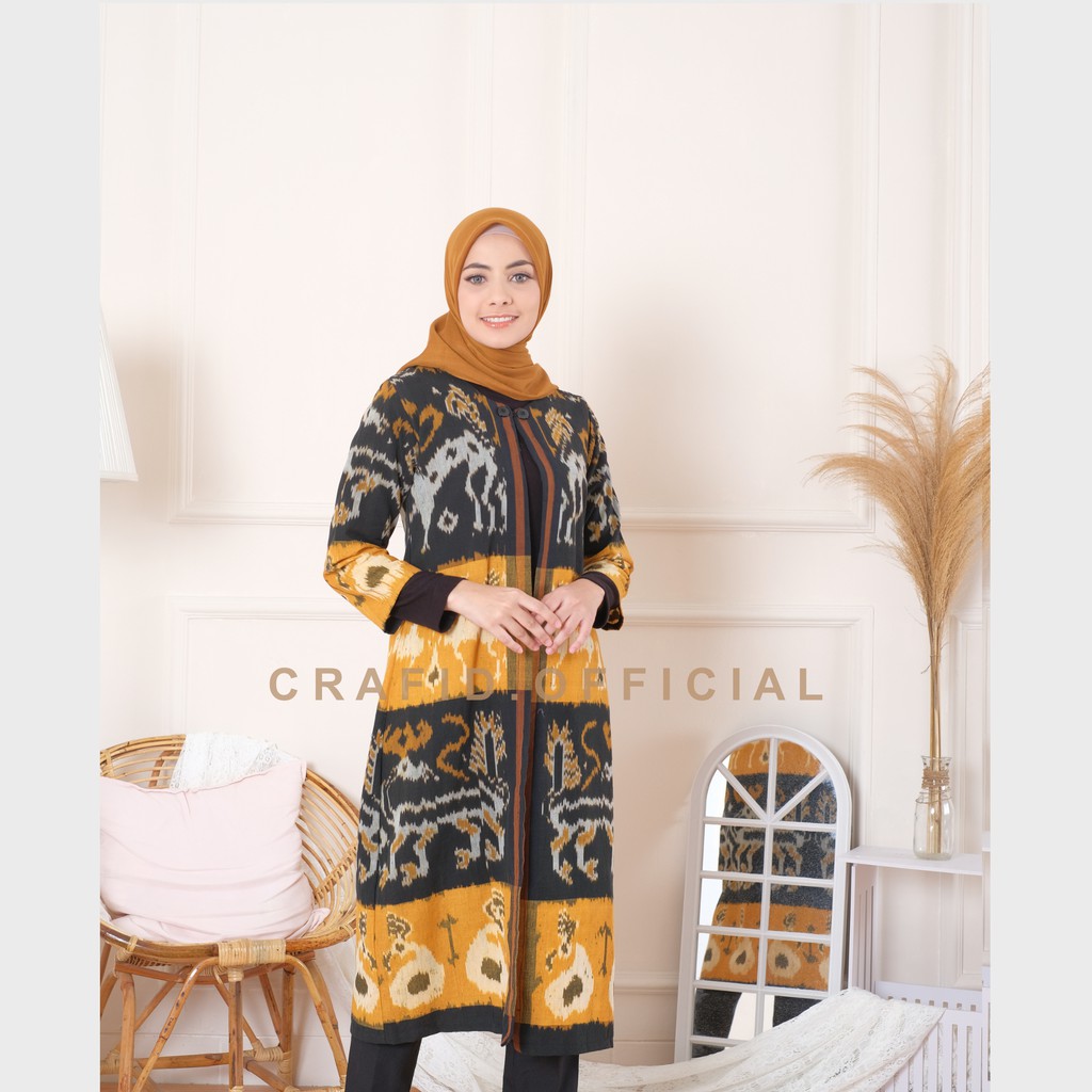 CRAFID HARA 04  Long Cardigan Full Tenun