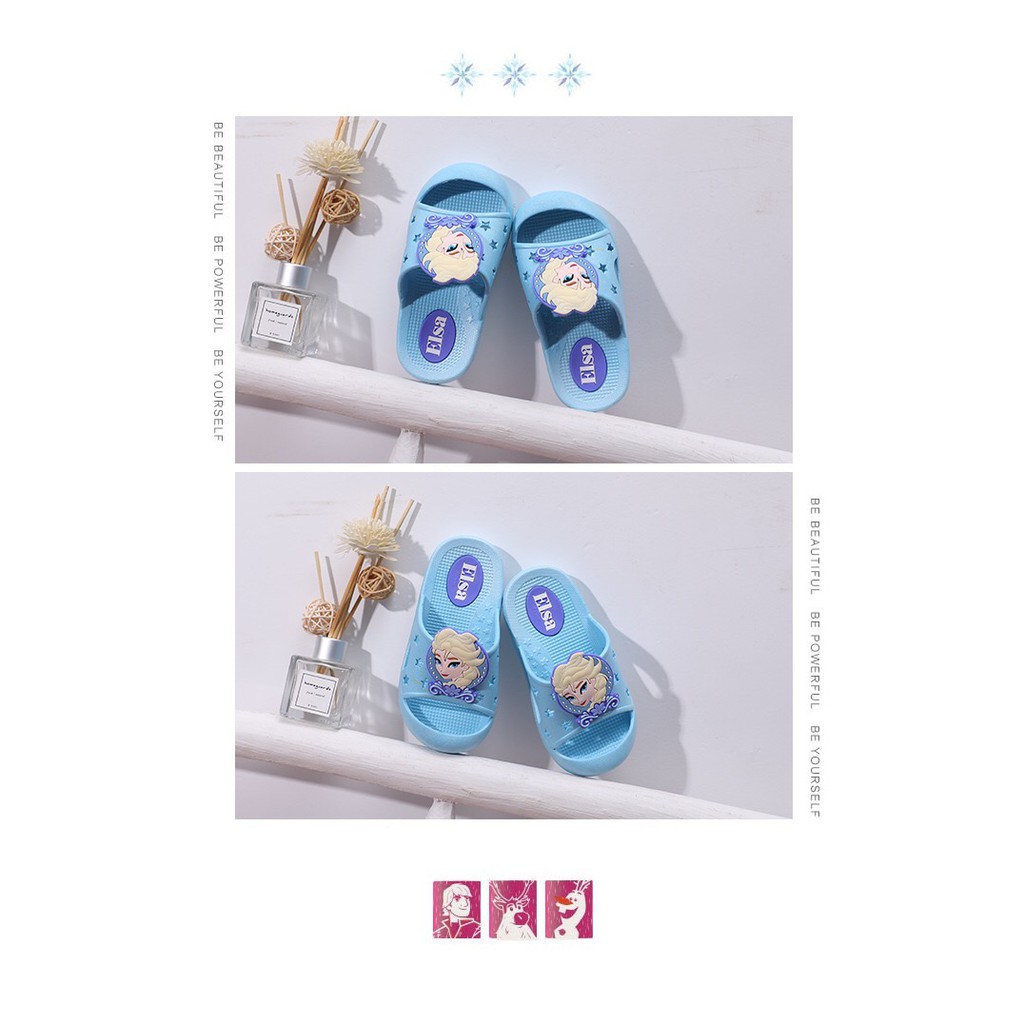 SANDAL ANAK PEREMPUAN SANDAL SLOP FROZEN ELSA SANDAL TIDUR ANTI-SLIP