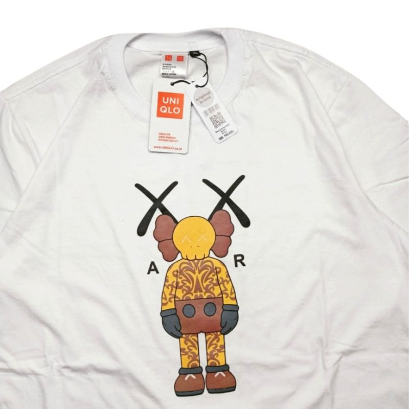 Kaos Baju Tshirt UNIQLO KAWS x Air Jordan White