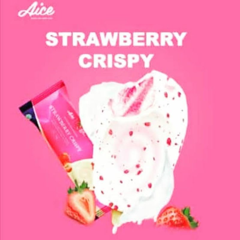 

Ice Cream Strawberry Crispy Vanilla / AICE Strawberry Crispy / Es Krim Stik Vanilla Strawberry Crispy