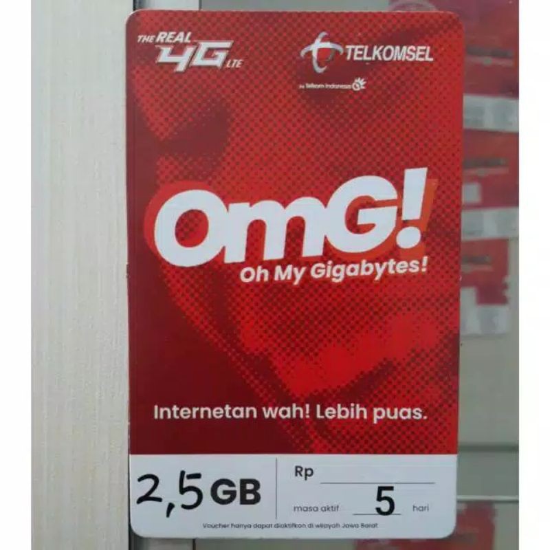 Voucher Telkomsel 2.5gb 5 hari