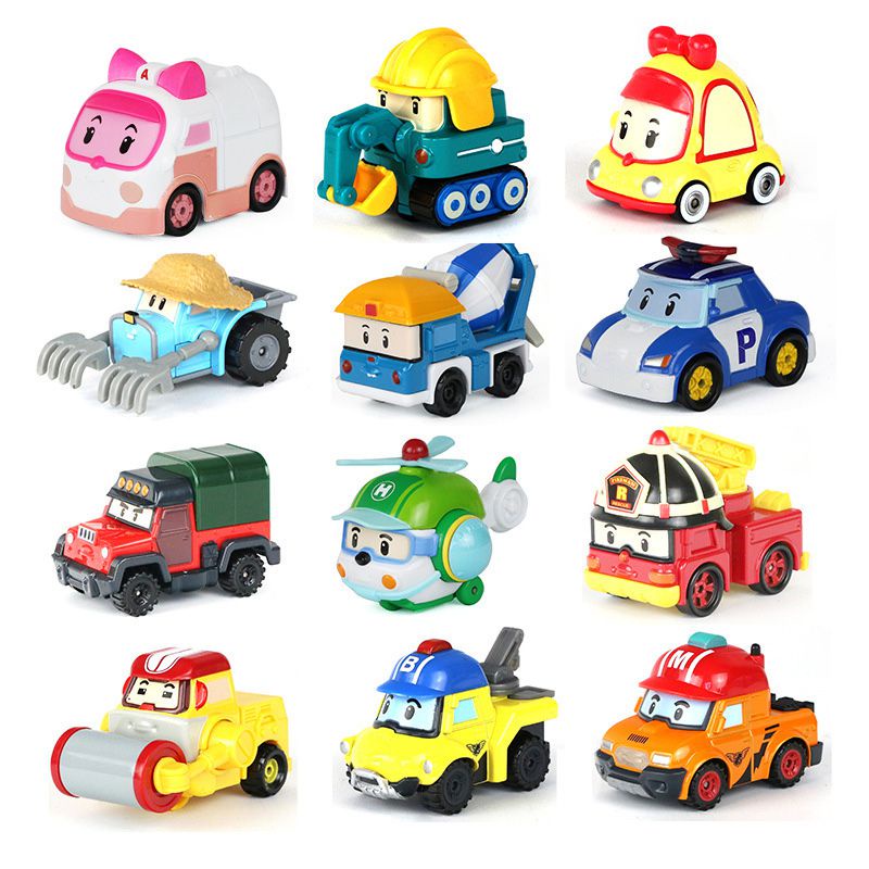 【Ready Stock】 New 19 Styles Robocar Poli Mini Vehicle Car Bus Toys South Korea Kids Gift Toy Car Model