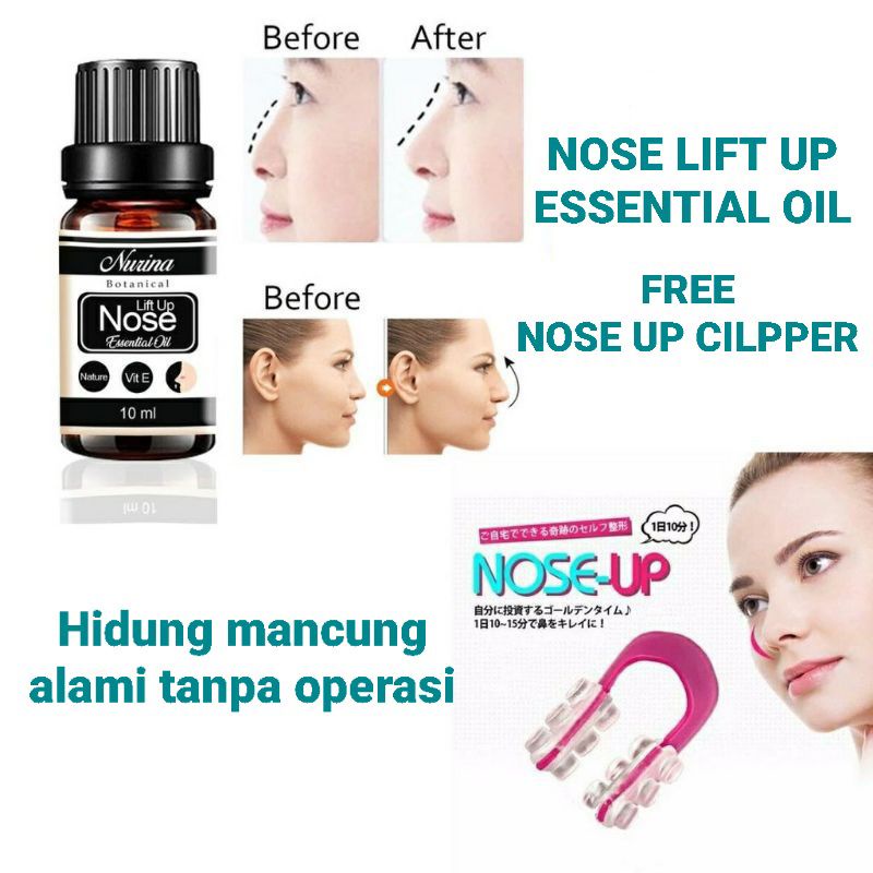 PAKET PEMANCUNG HIDUNG NOSE LIFT OIL+NOSE UP CLIPPER