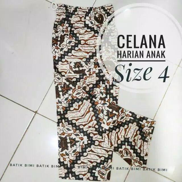 Celana Panjang Harian Anak Size 4 Batik  Model Boim Paling Murah