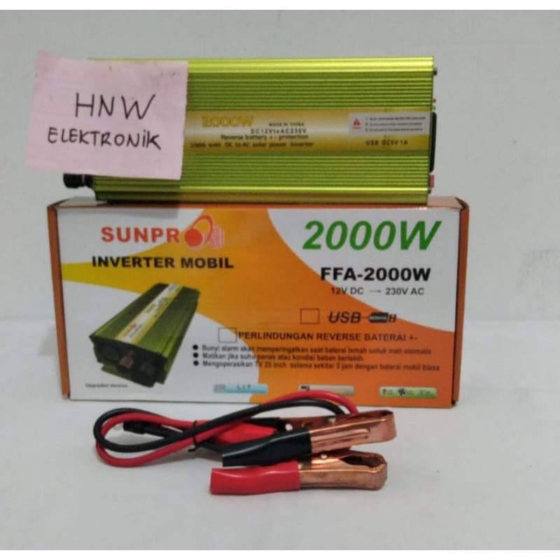 inverter 2000 watt Sunpro FFA 2000W 12V 24V USB