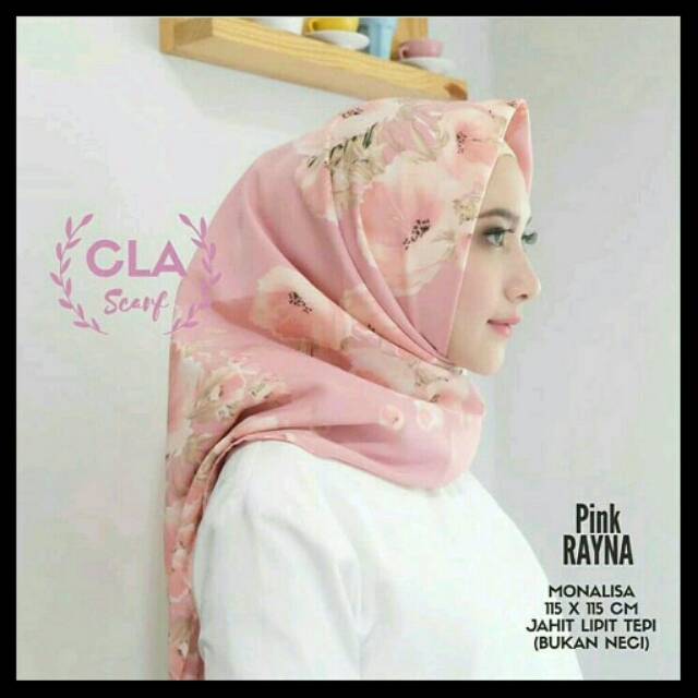 Kerudung Raina Hijab Jilbab Rayna Square ✅ Segi Empat Motif Segi ...