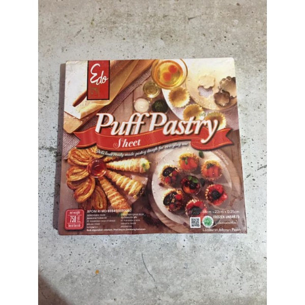 EDO PUFF PASTRY / 750GR PUFF PASTRY SHEET EDO BAHAN KUE
